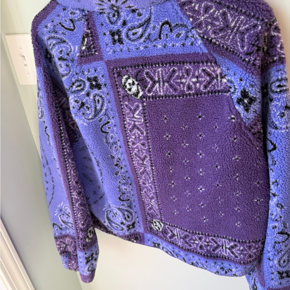 Women's Purple Patterned Jacket - Picture 5 of 5